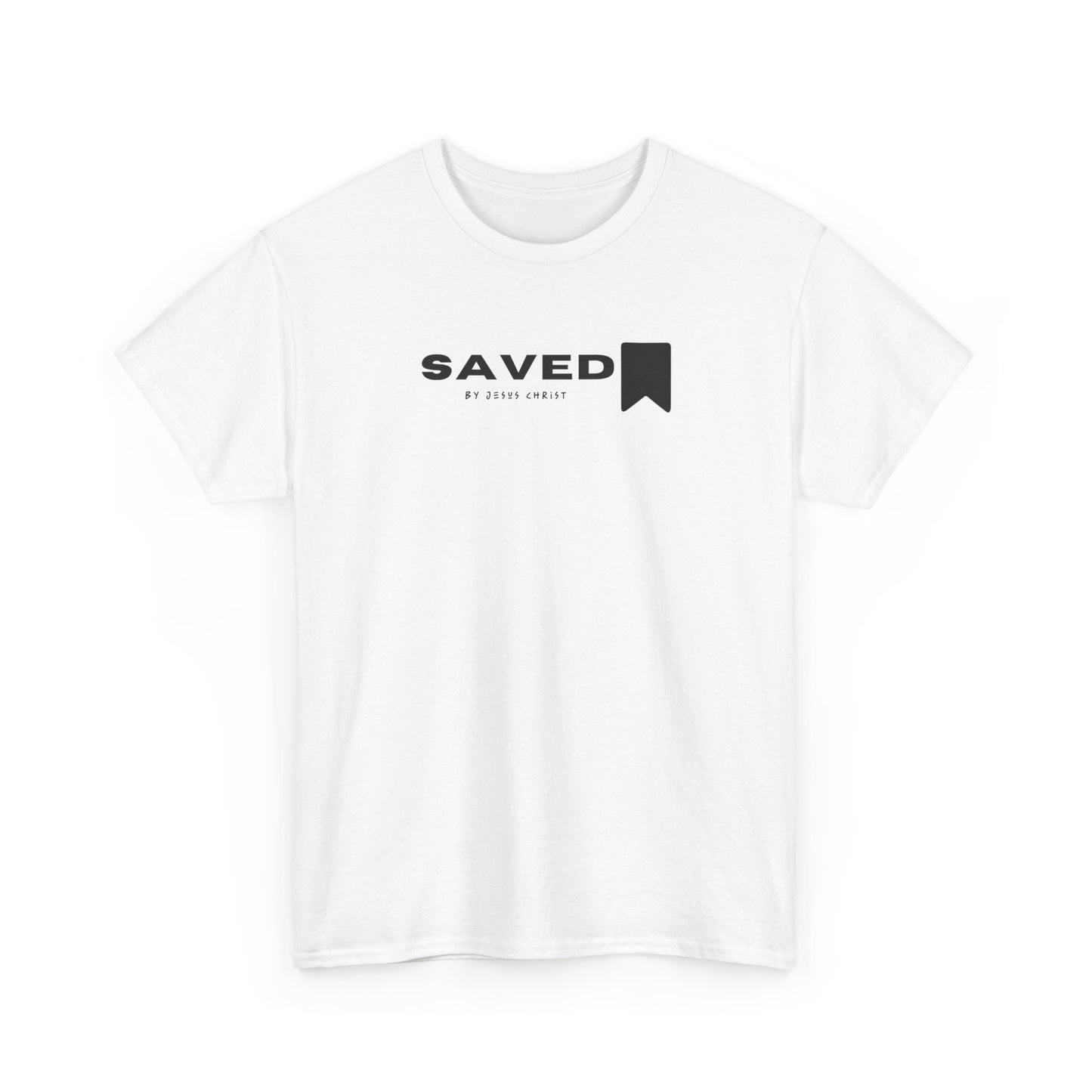 Saved By Jesus Christ  Christian Classic Tshirt (White)