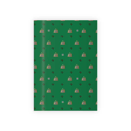 Jesus Was Born Image Gift Wrapping Paper Rolls, 1Meter, Green