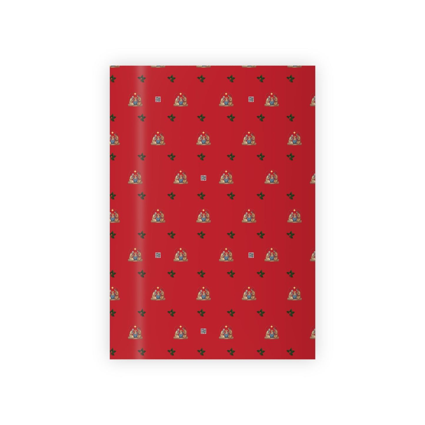 Jesus Was Born Image Gift Wrapping Paper Rolls, 1Meter, Red