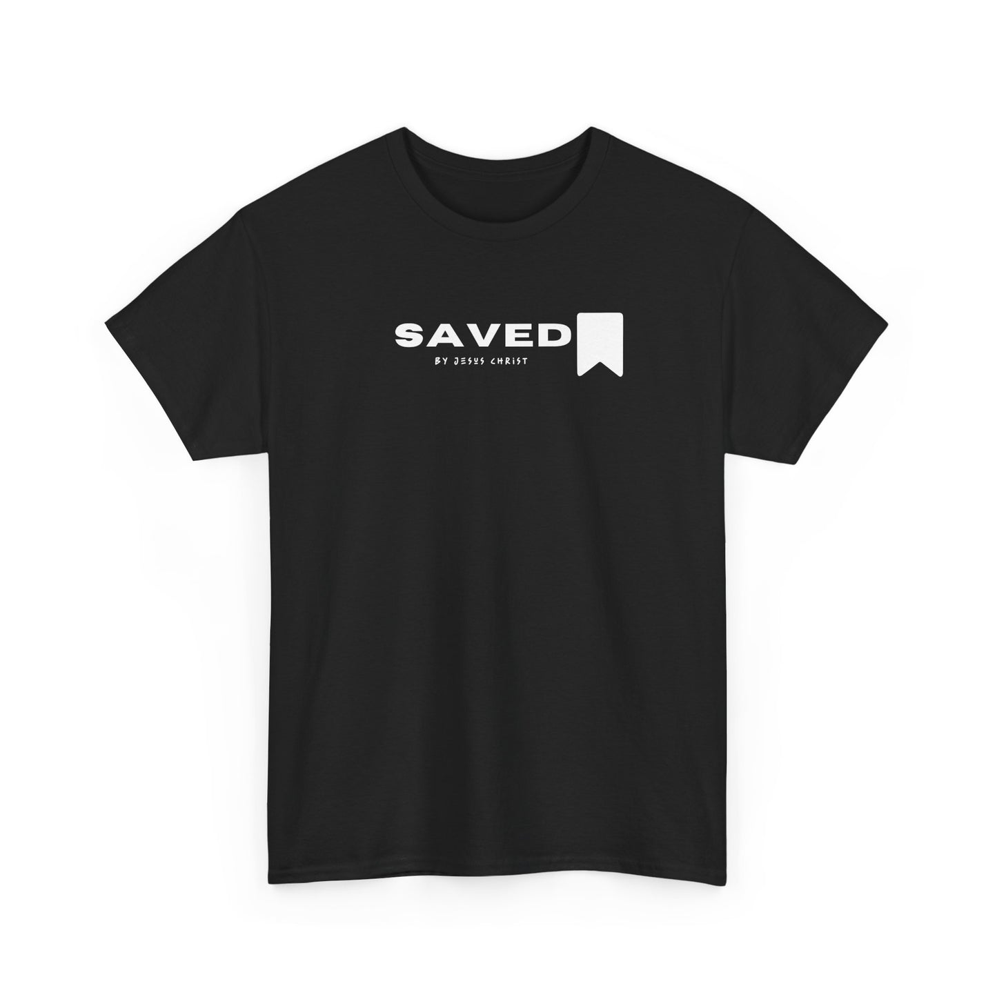 Saved By Jesus Christ  Christian Classic Tshirt (Black)