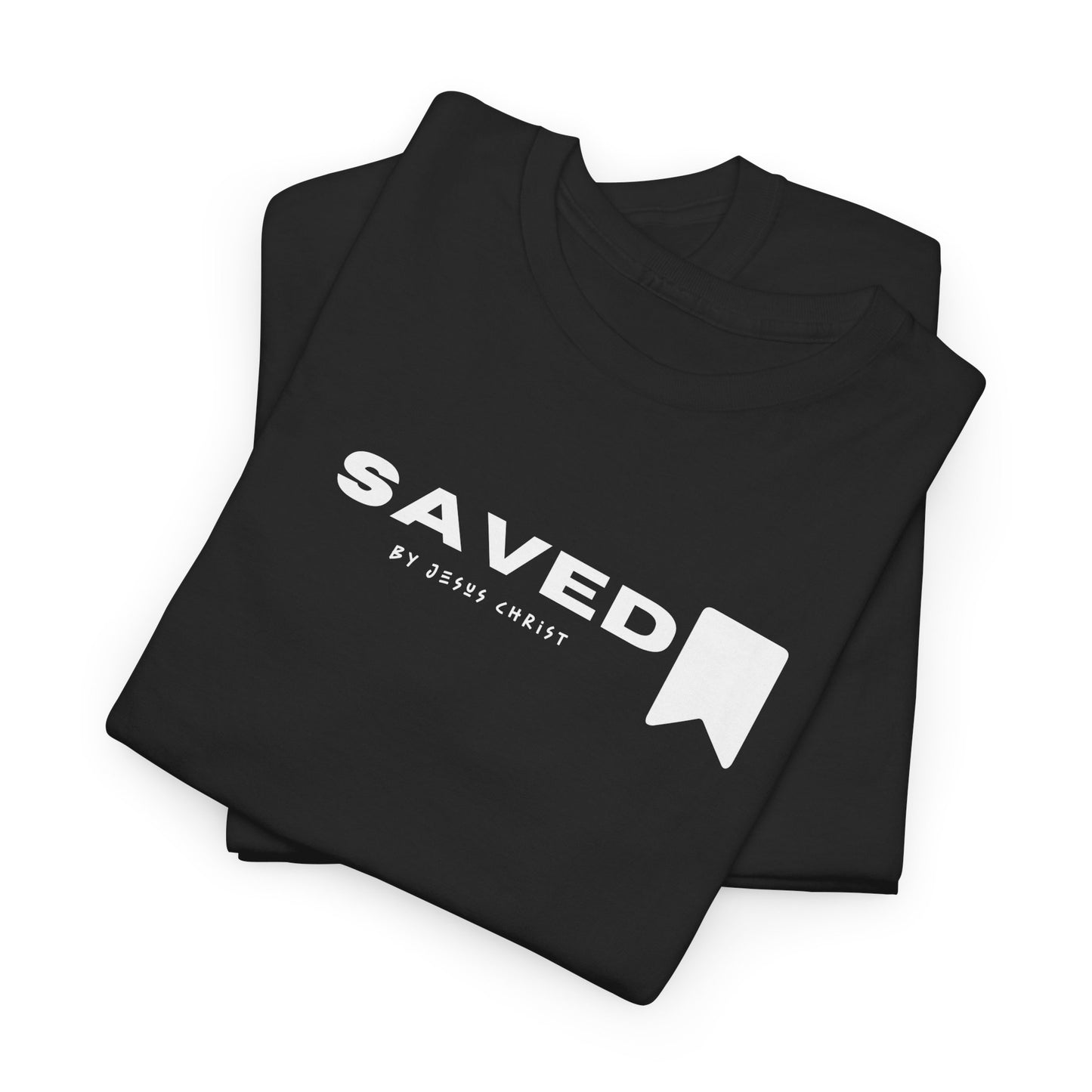 Saved By Jesus Christ  Christian Classic Tshirt (Black)