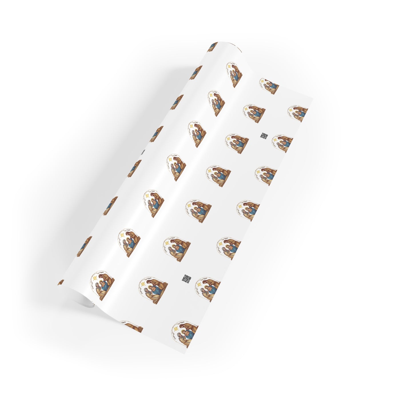 Jesus Was Born Image Wrapping Paper Rolls, 1Meter, White